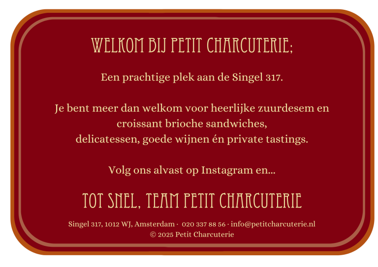 Welkom bij Petit Charcuterie